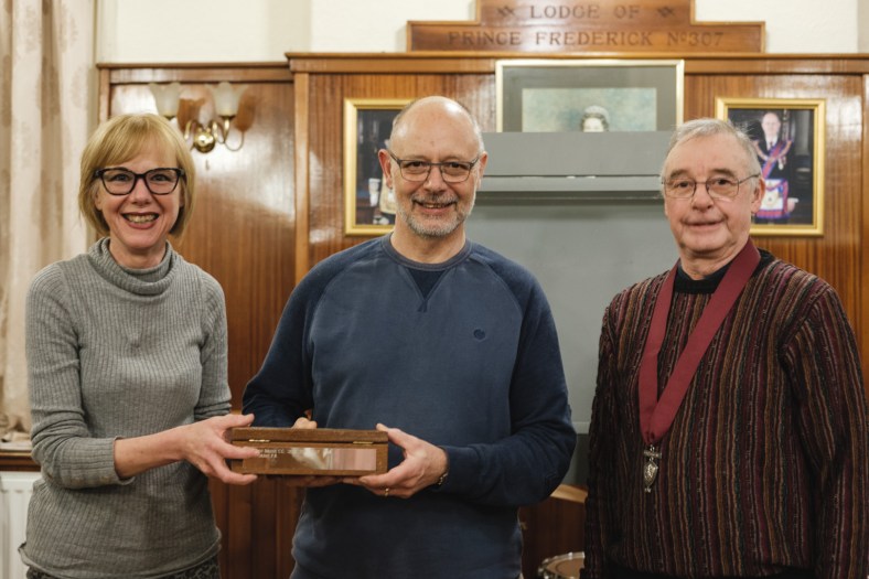LR; Judge Christine Hodgson, Nigel Plant of HBCC and Ian Wright of Todmorden PS